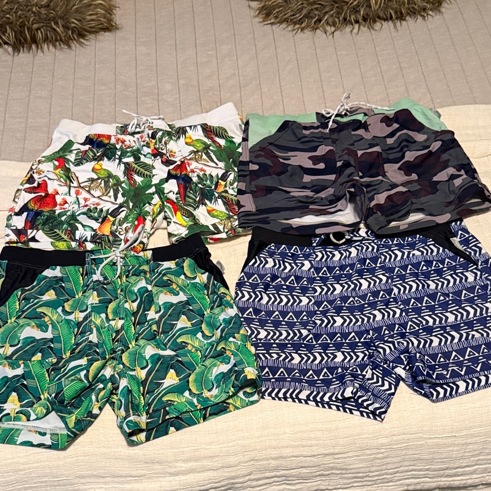 Taddlee Men’s Swimwear - Print Board Trunks set of 4